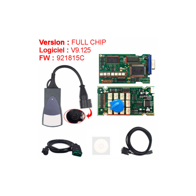 Diagbox Full Chip 9.125/9.91 Diagnostic Peugeot Citroën DS Opel