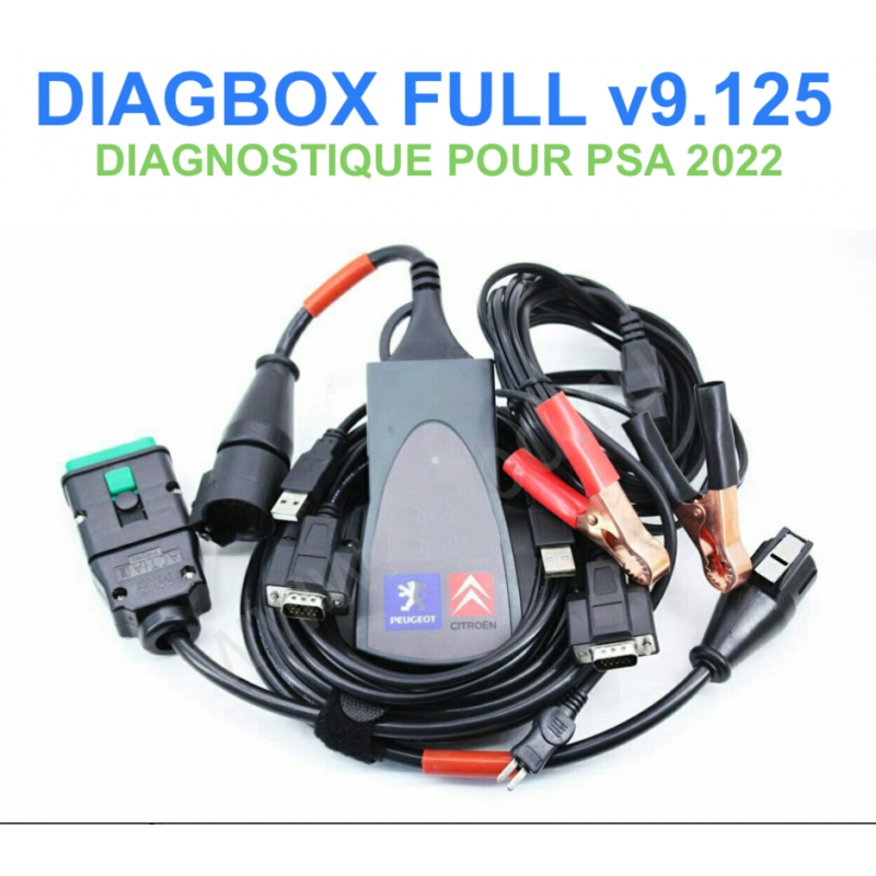 Diagbox Full Chip 9.125/9.91 - Diagnostic Peugeot Citroën DS Opel