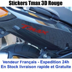 Stickers Tmax 3D anodisé rouge