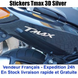 Stickers Tmax 3D anodisé silver