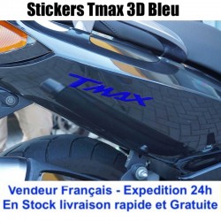 Stickers Tmax 3D anodisé Bleu