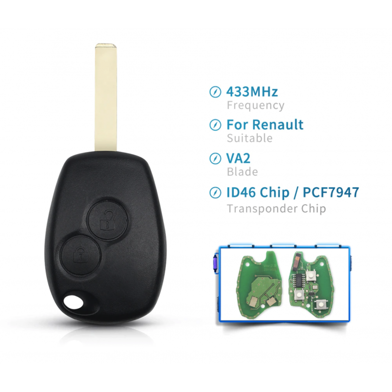 Carte clé électronique vierge compatible Renault Megane 4 Espace 5 Talisman